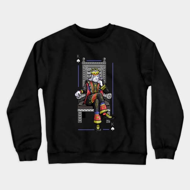 Card King Crewneck Sweatshirt by adamzworld